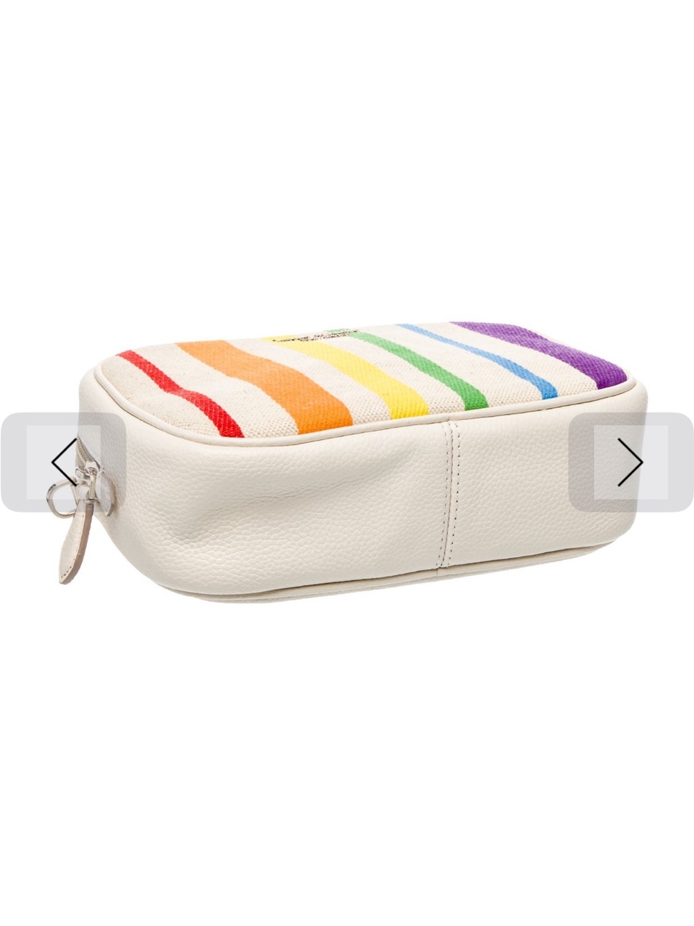Kate Spade Leather Cream Rainbow Stripe Crossbody Bag - Picture 4 of 5